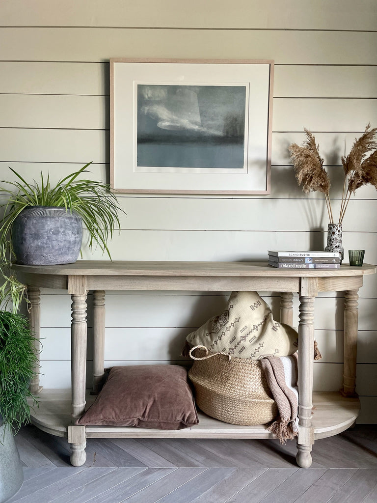 Long Mahogany Console Table