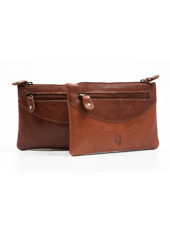 Top Zip Leather Purse