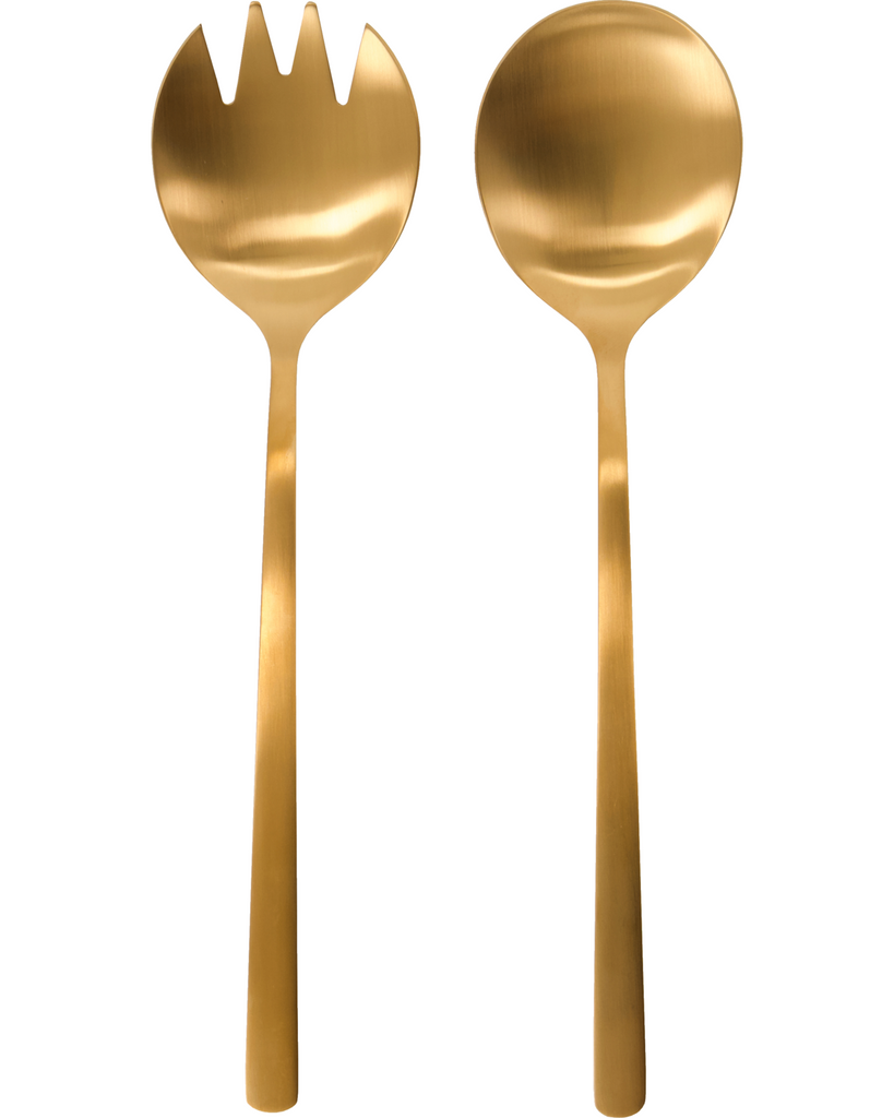 Golden Salad Servers