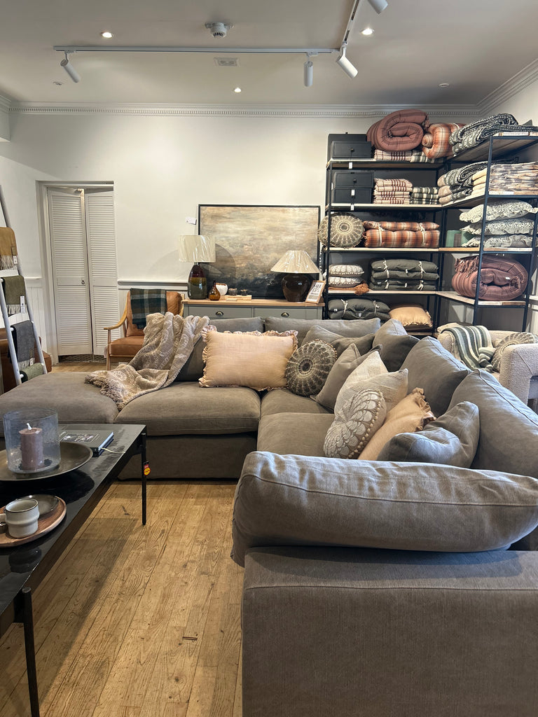 Taupe Linen Modular Corner Sofa