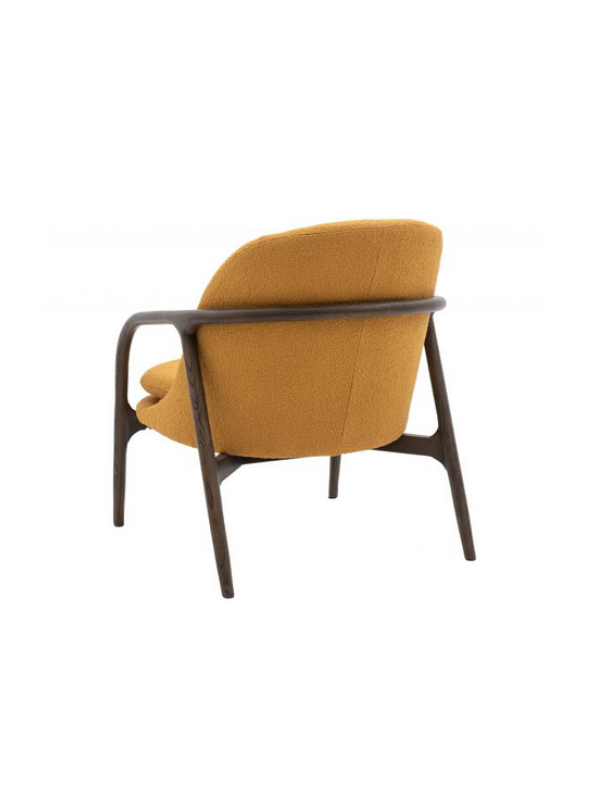 Curved Ochre Armchair