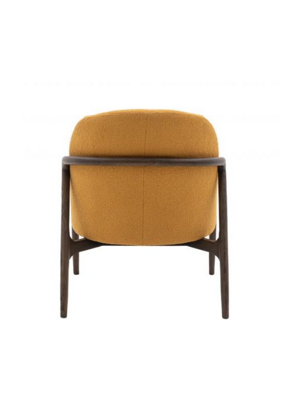 Curved Ochre Armchair