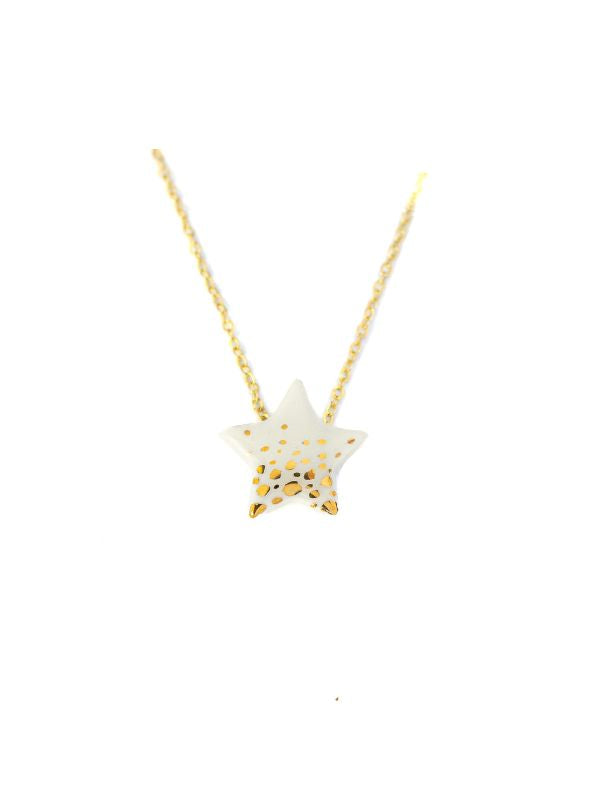 White Sparkles Star Necklace