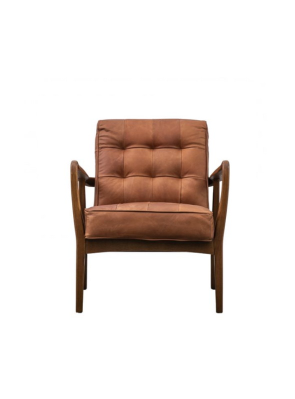 Amber Leather Armchair