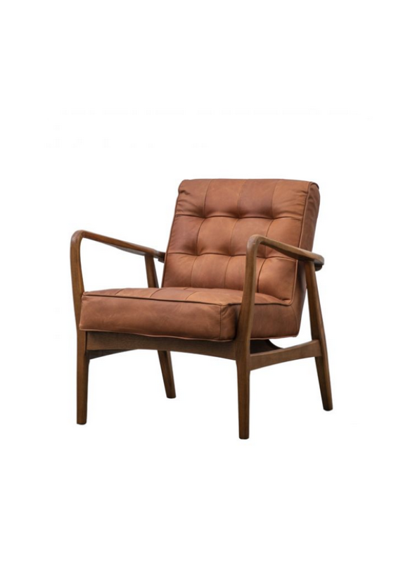 Amber Leather Armchair