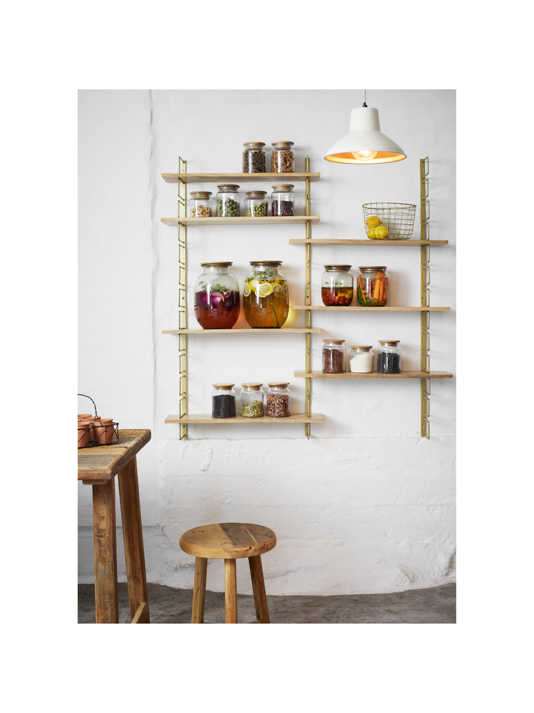 Glass Jar With Wooden Lid Medium