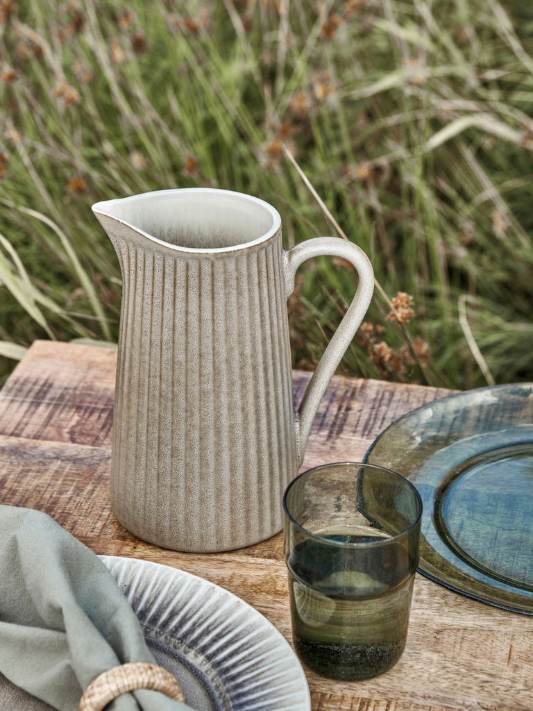 Pleat Jug - Grey Brown