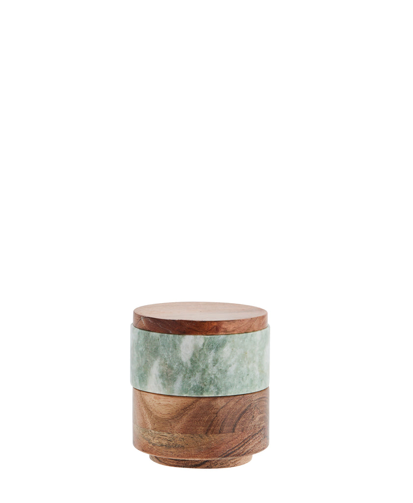 Green Marble Salt & Pepper Holder