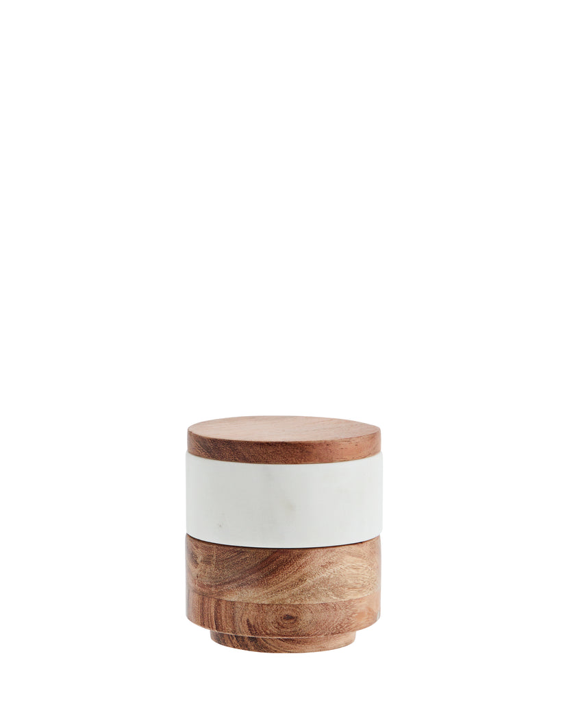 White Marble Salt & Pepper Holder