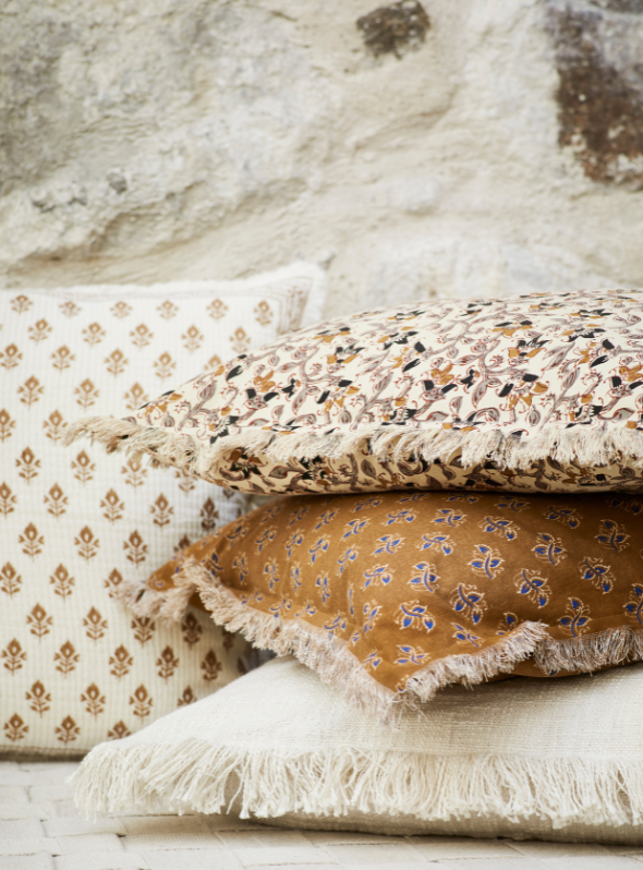 Printed Cushion Cover - Rust
