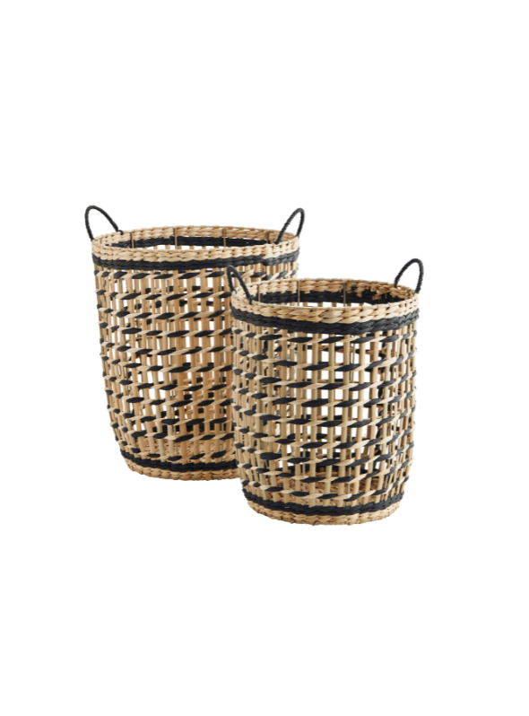 Rush Baskets With Handles