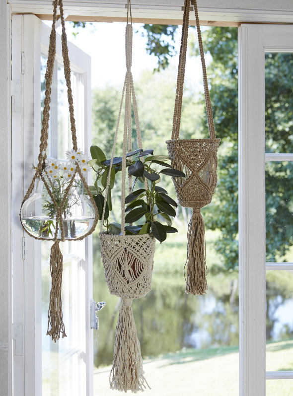 Belle Hanging Pot - Natural