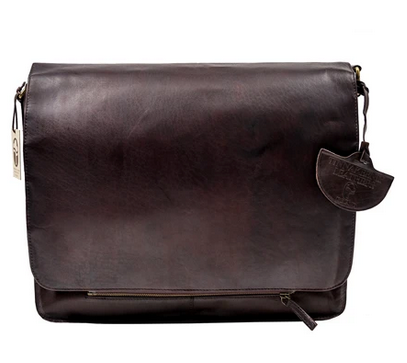 Mens leather top satchel bag
