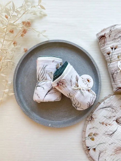 Morning Mist Burp Cloth / set of 3