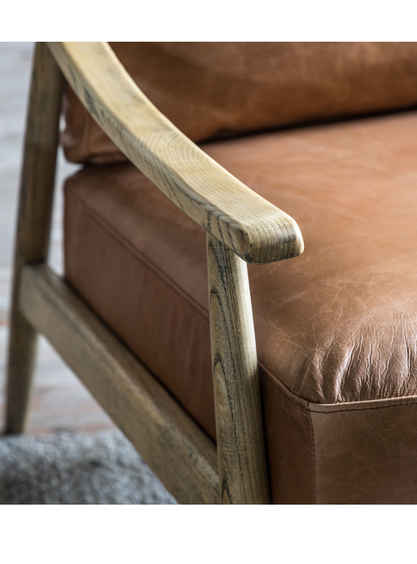 Tan Leather Armchair