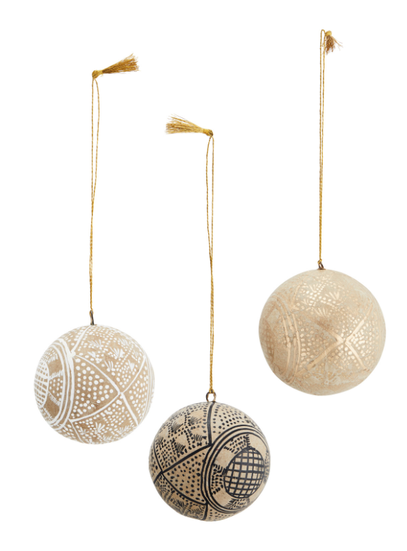 Hand Painted Paper Mache Ball