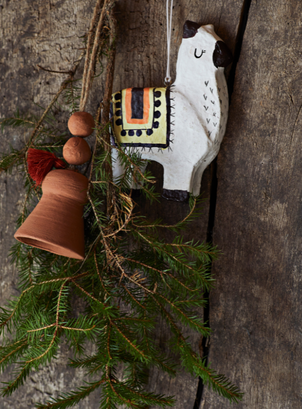 Hanging Paper Pulp Llamas
