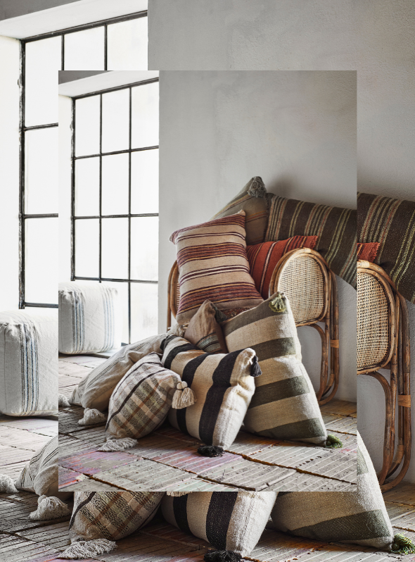 Checked Cushion Cover