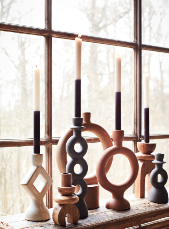 Stoneware Candle Holder