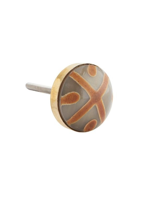 Grey Horn Doorknob