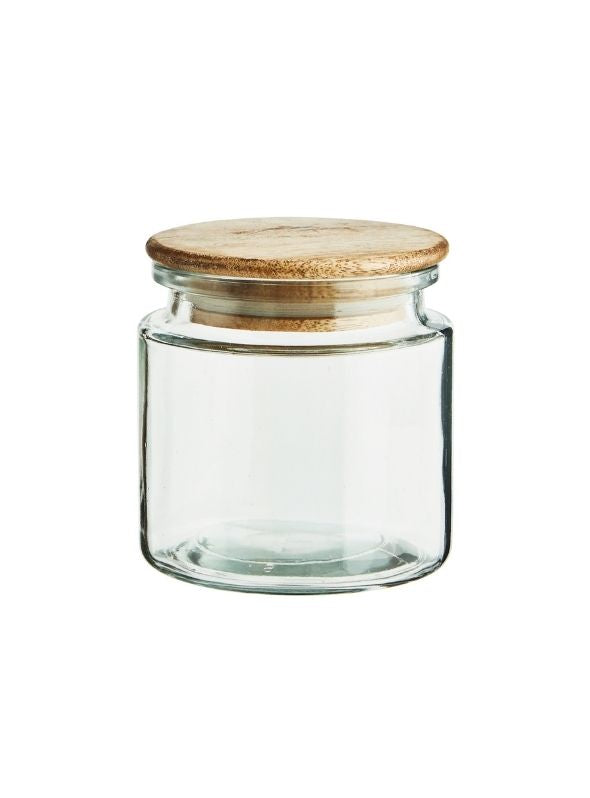 Glass Jar With Wooden Lid