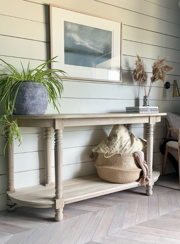 Long Mahogany Console Table