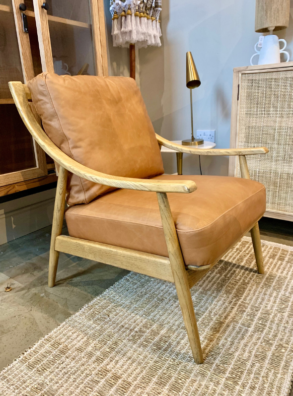 Tan Leather Armchair The Wilds