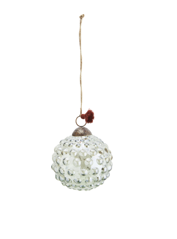 Hanging Glass Ball with Dots, 10cm