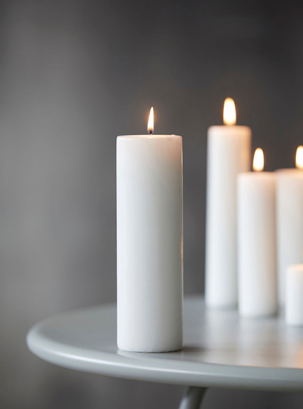 Pillar Candle, White Small