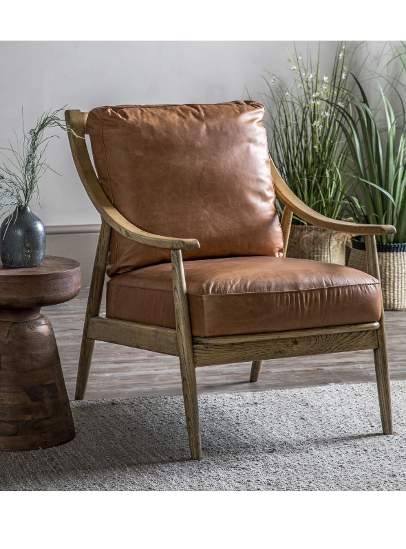 Tan Leather Armchair