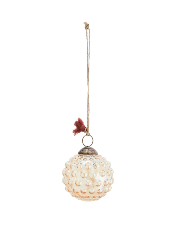 Hanging Glass Ball with Dots, 10cm