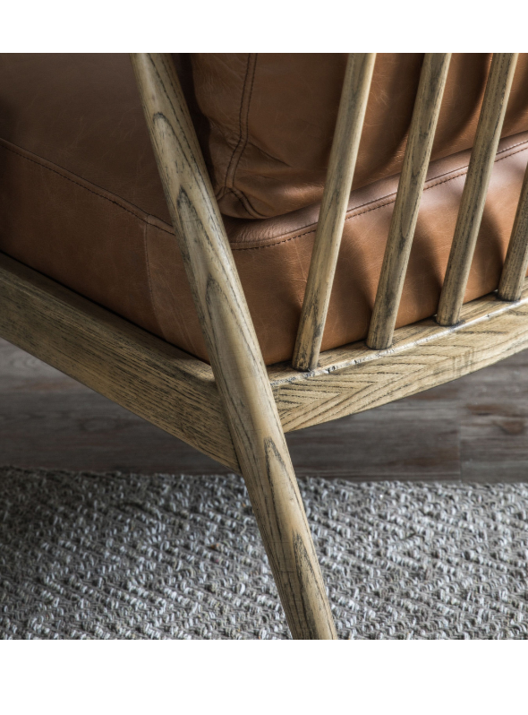 Tan Leather Armchair