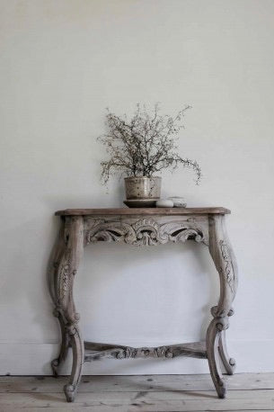Carved Mahogany Console Table