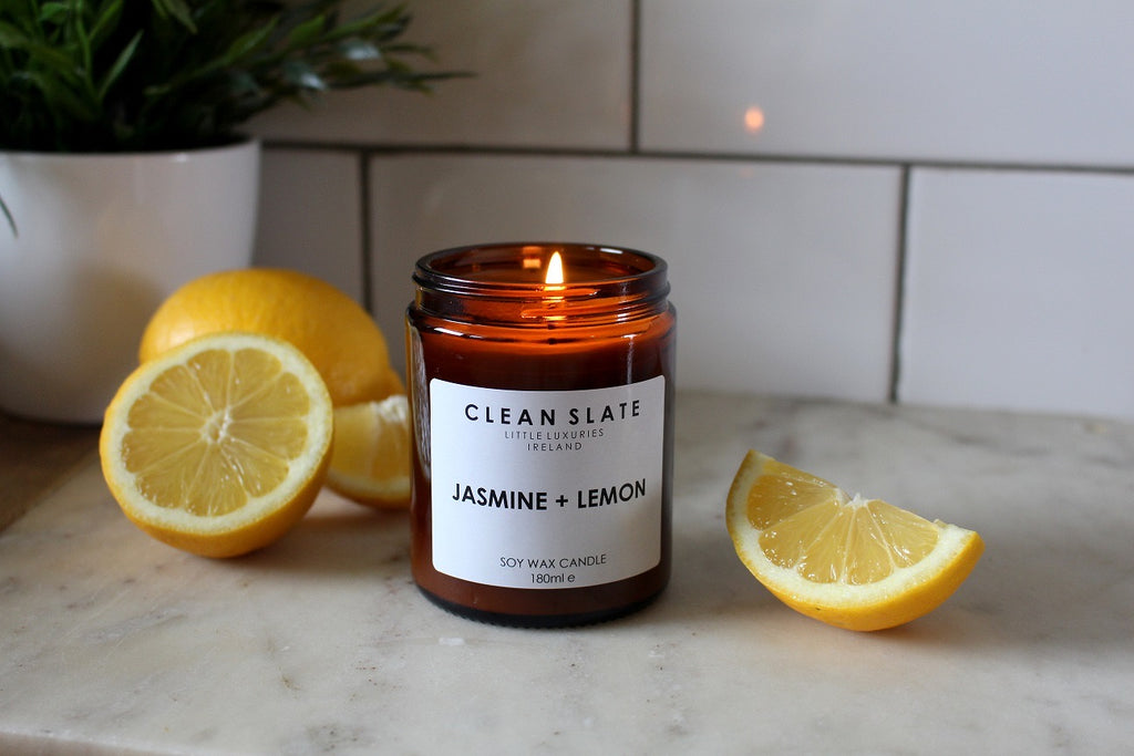 Clean Slate Scented Candle Jasmine & Lemon