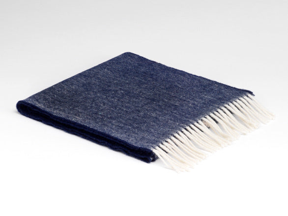 McNutt Irish Lambswool Scarf Navy