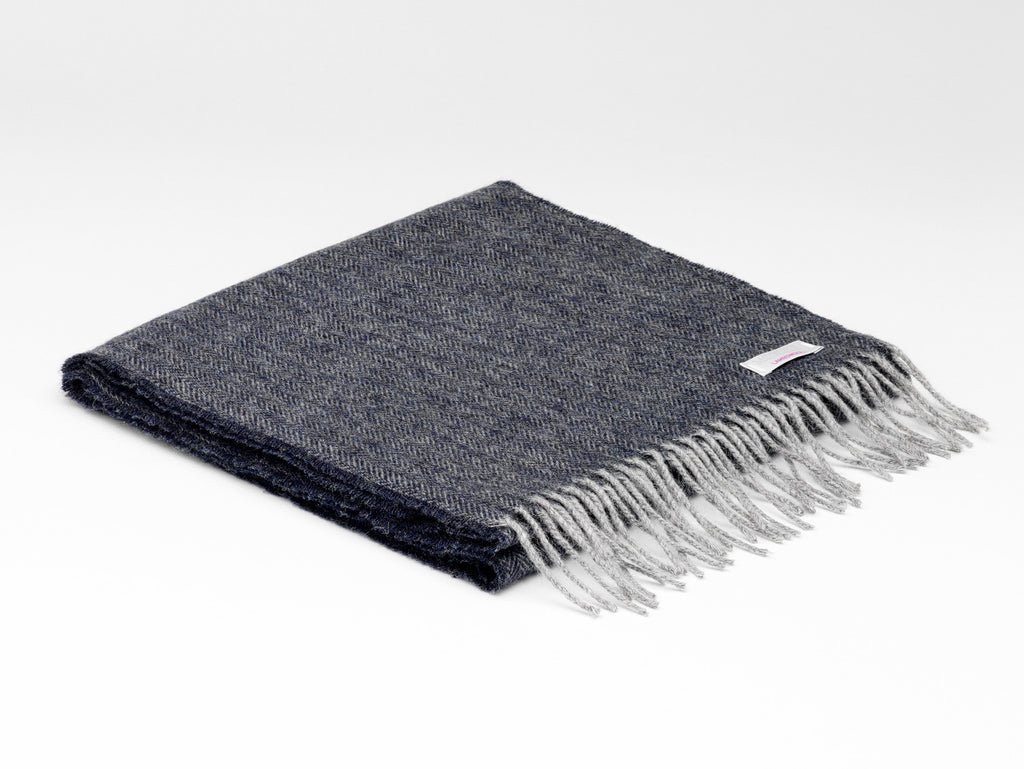 McNutt Irish Lambswool Scarf Charcoal