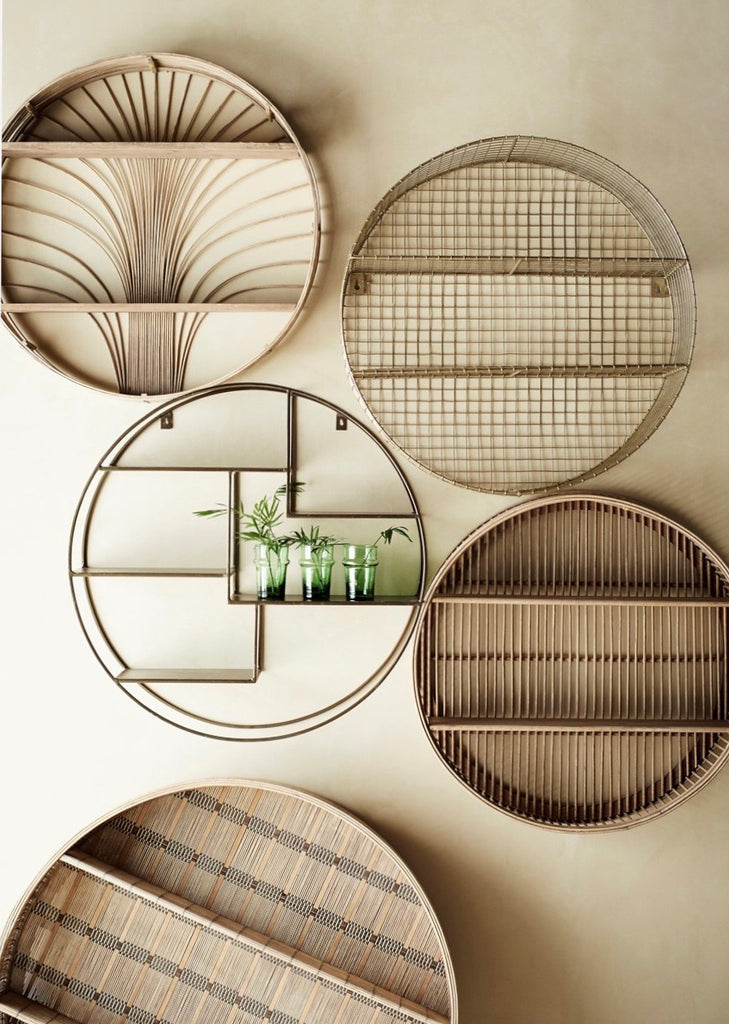 Round Rattan Shelf