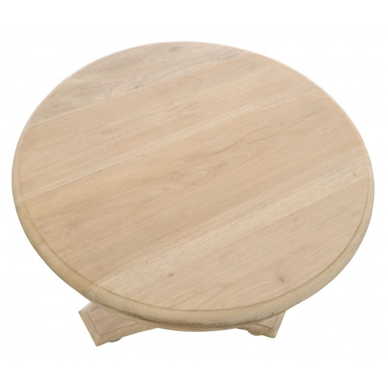 Low Round Wine Table with Bun Feet